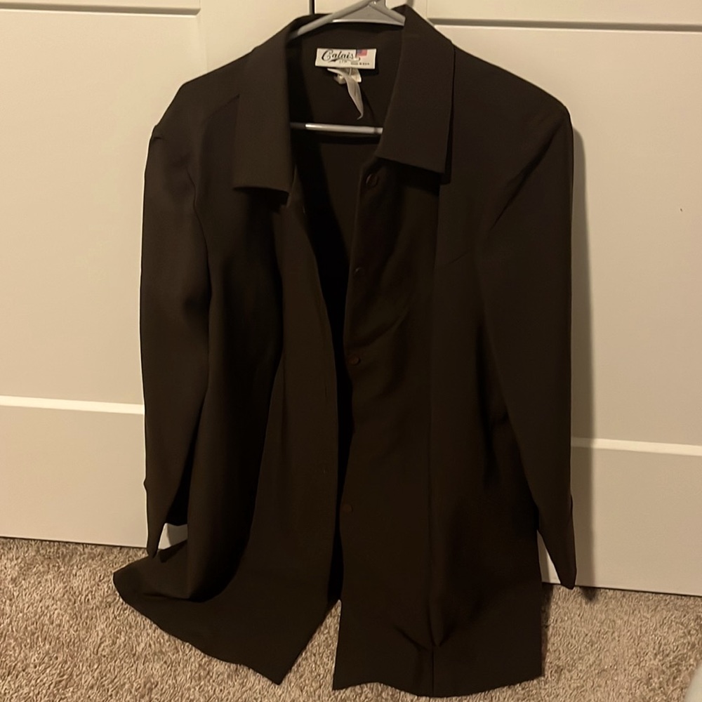 Brown button up coat